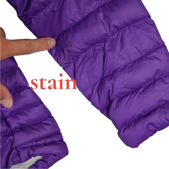 RAB NIKWAX Microlight Down Puffer Alpine Hooded Jacket Coat Size M Purple - Picture 14 of 14